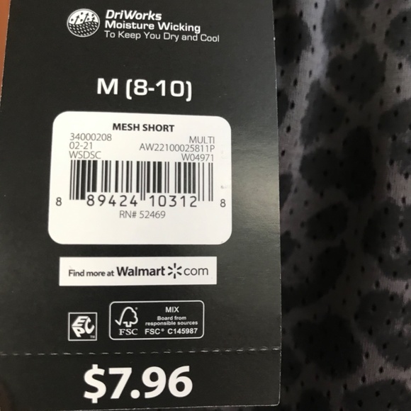 Athletic Works Black Mesh Short Size M (8-10) - Picture 12 of 14